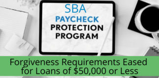 SBA PPP Loan Forgiveness Eased
